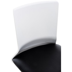 Chaise de bureau Apolda en cuir artificiel noir