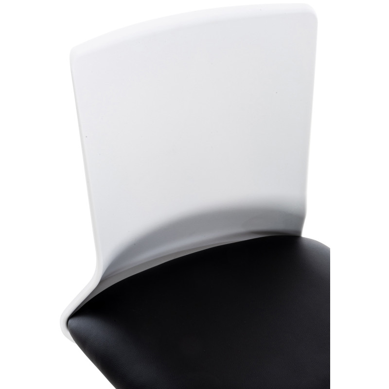 Chaise de bureau Apolda en cuir artificiel noir