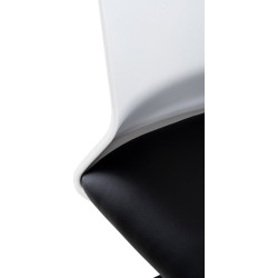 Chaise de bureau Apolda en cuir artificiel noir