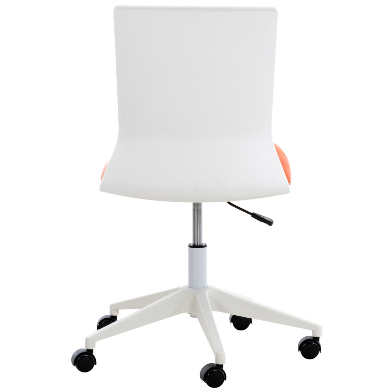 Chaise de bureau Apolda en cuir artificiel orange