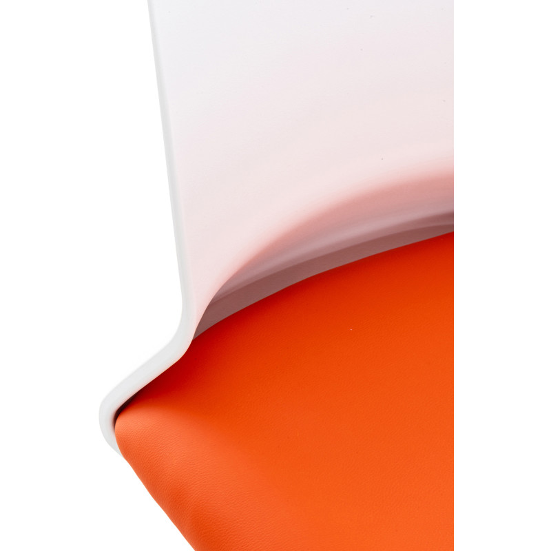 Chaise de bureau Apolda en cuir artificiel orange