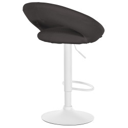 Conjunto de 2 banquetas de bar Olinda, tecido branco/cinza escuro