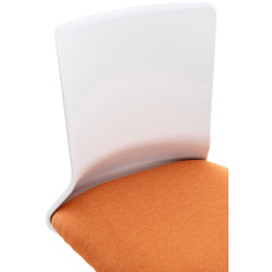 Chaise de bureau en tissu Apolda orange