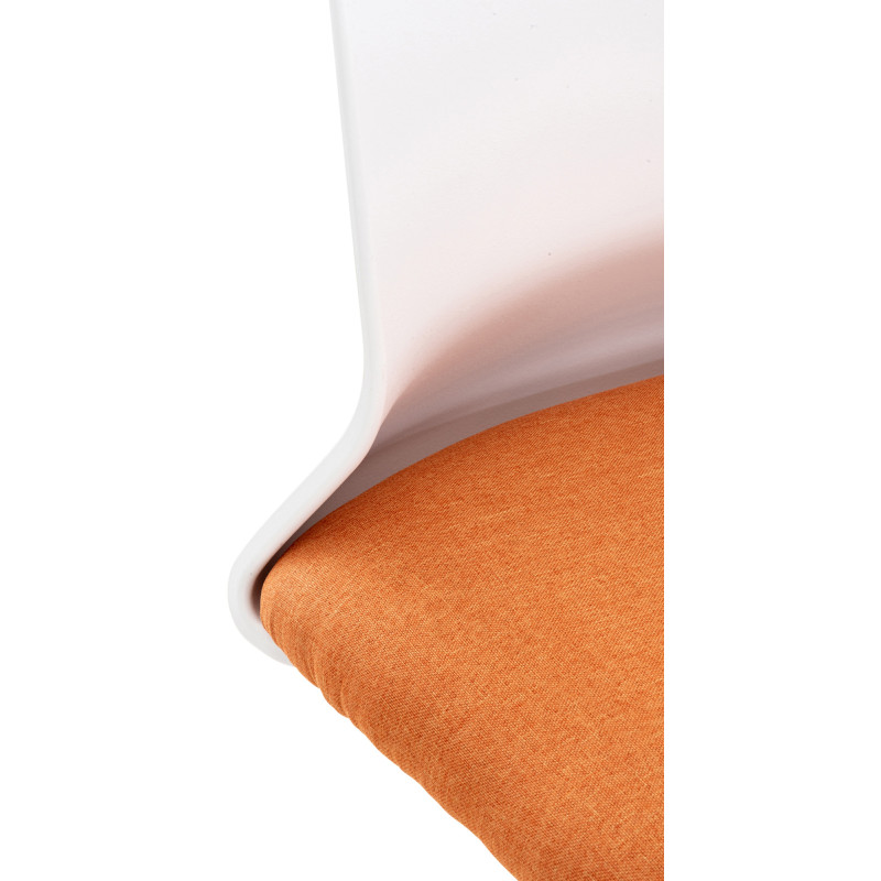 Chaise de bureau en tissu Apolda orange