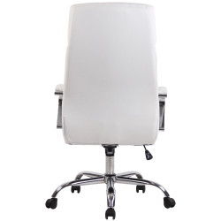 Chaise de bureau Faro XL en cuir artificiel blanc