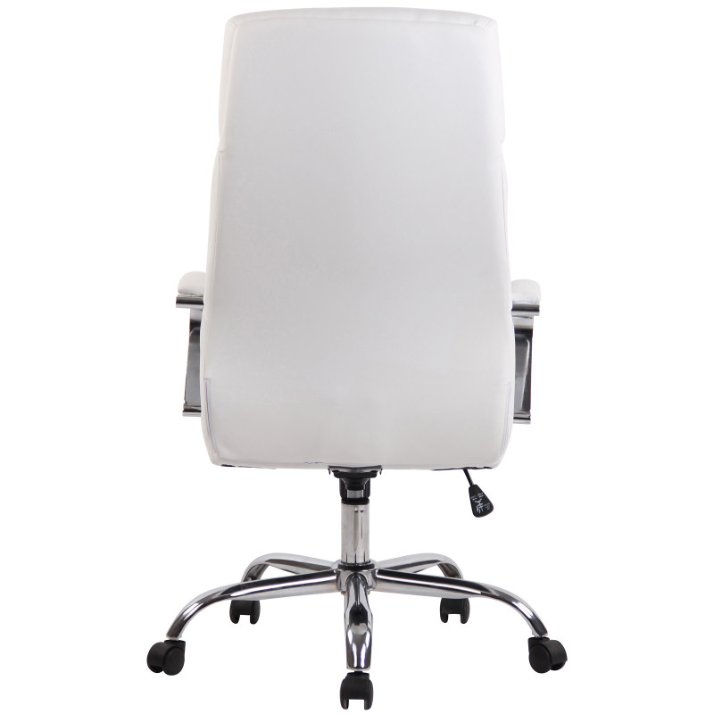 Chaise de bureau Faro XL en cuir artificiel blanc