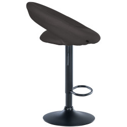 Set di 2 sgabelli da bar Olinda, tessuto nero/grigio scuro