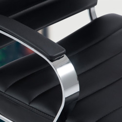 Chaise de bureau Oakland en similicuir noir