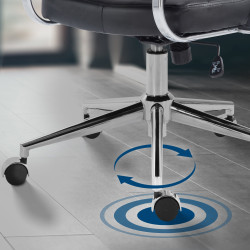 Chaise de bureau Oakland en similicuir noir