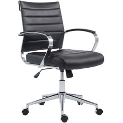 Chaise de bureau Oakland en similicuir noir