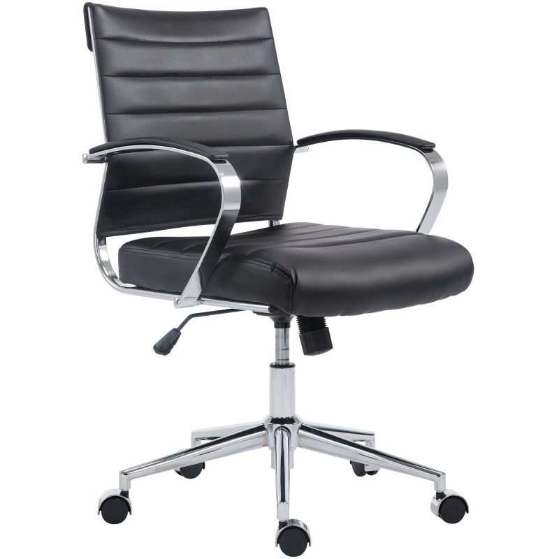 Chaise de bureau Oakland en similicuir noir