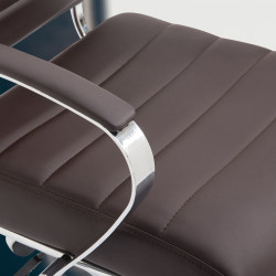 Chaise de bureau Oakland en similicuir brun