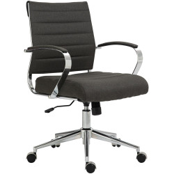 Chaise de bureau en tissu Oakland gris foncé