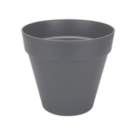 ELHO Pot de fleurs rond avec roues Loft Urban - Ш 40 cm - Gris anthracite