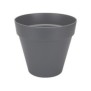 ELHO Pot de fleurs rond avec roues Loft Urban - Ш 40 cm - Gris anthracite