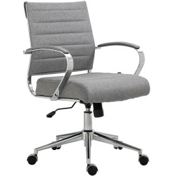 Chaise de bureau en tissu Oakland gris