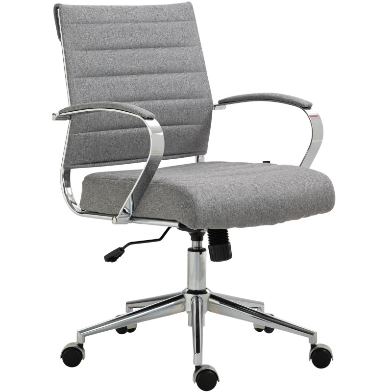 Chaise de bureau en tissu Oakland gris