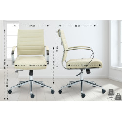Chaise de bureau en tissu...