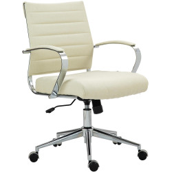 Chaise de bureau en tissu Oakland crème