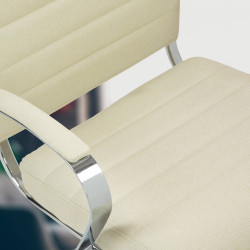 Chaise de bureau en tissu Oakland crème