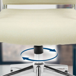 Chaise de bureau en tissu Oakland crème