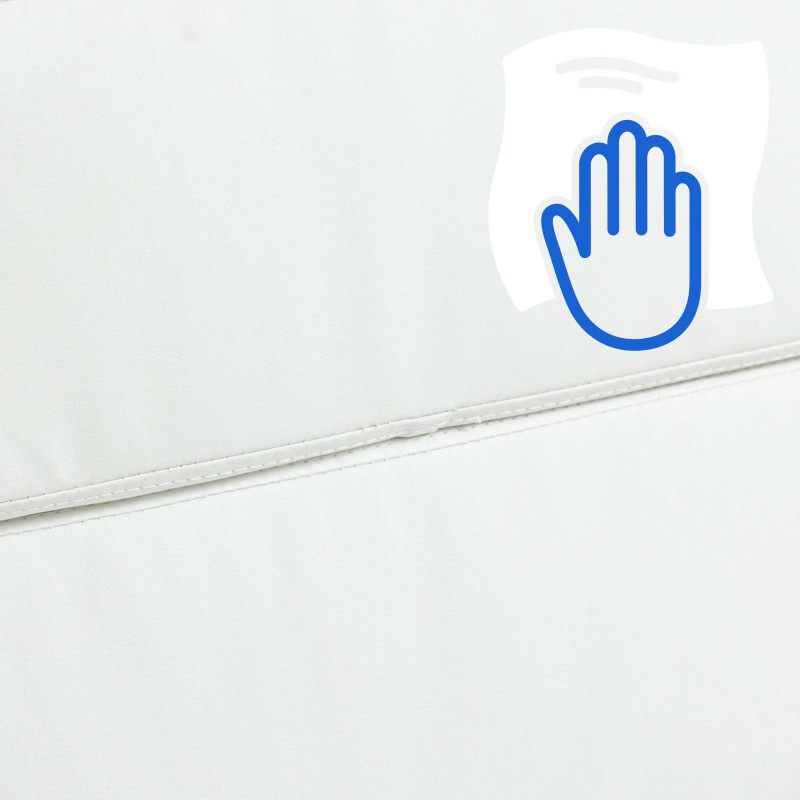 Chaise de bureau Cleveland en similicuir blanc