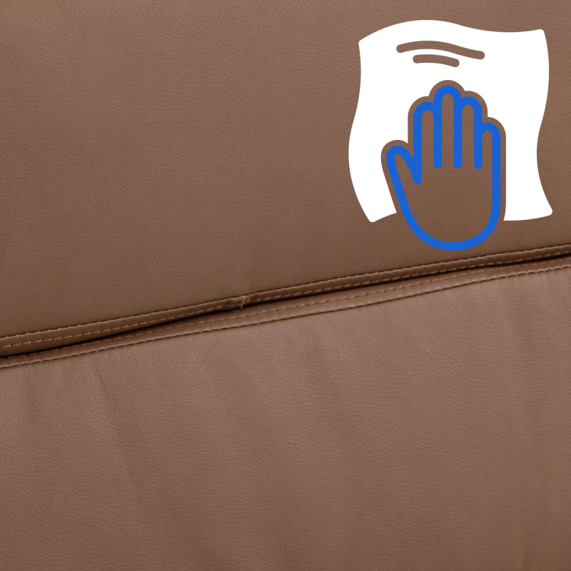 Chaise de bureau Cleveland en similicuir marron clair