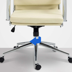 Chaise de bureau Cleveland en similicuir crème