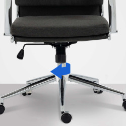 Chaise de bureau en tissu Cleveland gris foncé