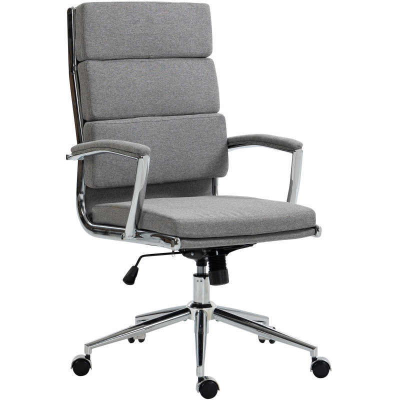 Chaise de bureau en tissu Cleveland gris