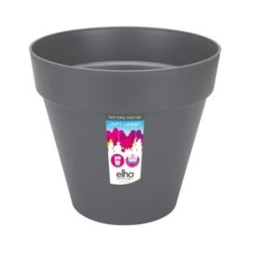 ELHO Pot de fleurs rond avec roues Loft Urban - Ш 40 cm - Gris anthracite