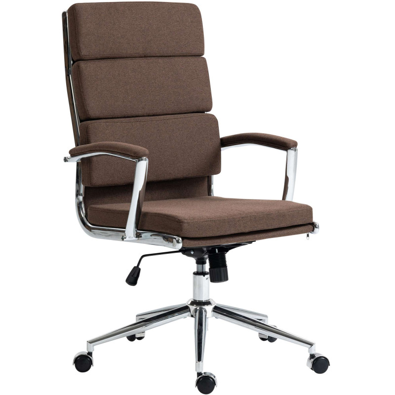 Chaise de bureau en tissu Cleveland brun