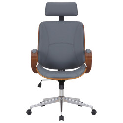 Chaise de bureau Dayton noyer/gris