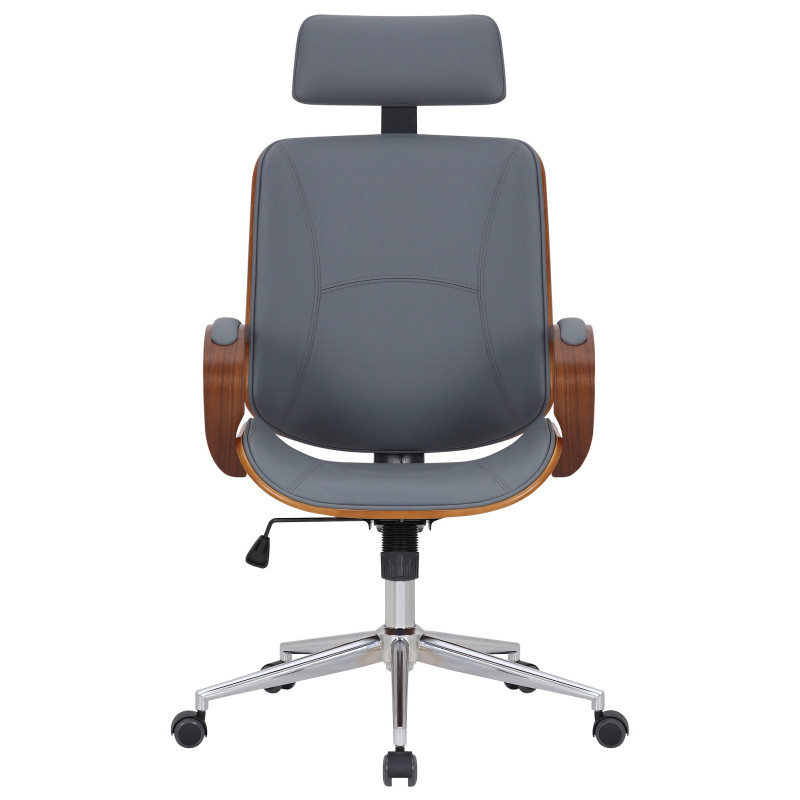 Chaise de bureau Dayton noyer/gris