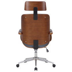Chaise de bureau Dayton noyer/gris