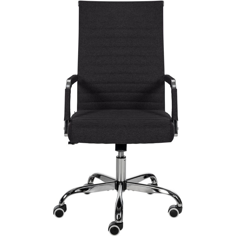 Chaise de bureau en tissu Amadora noir