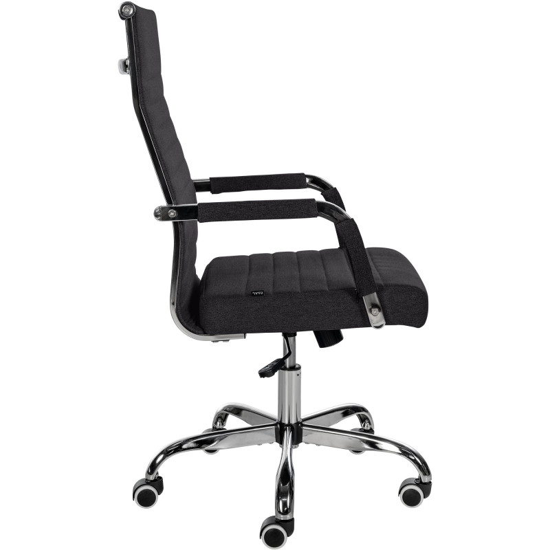 Chaise de bureau en tissu Amadora noir