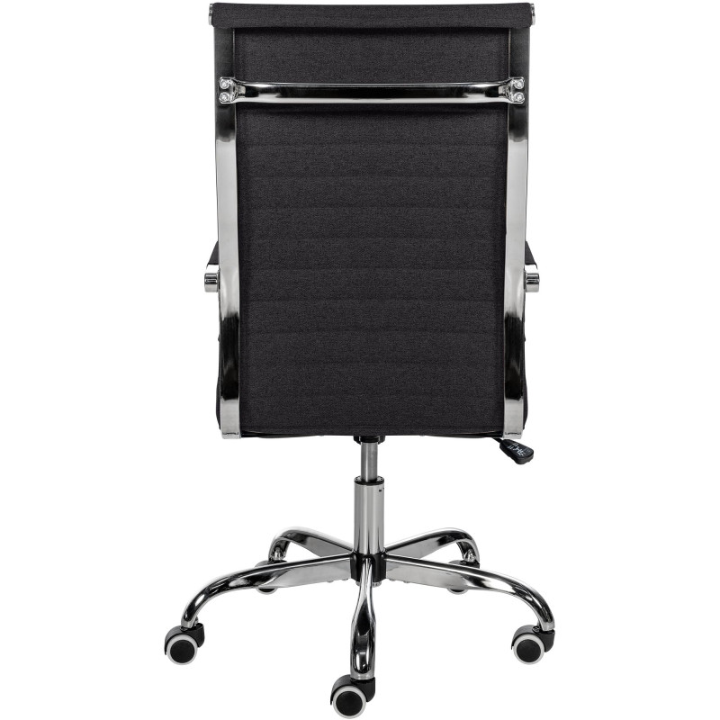 Chaise de bureau en tissu Amadora noir