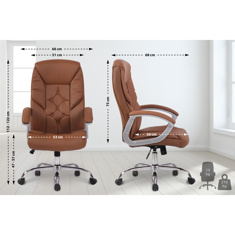 Chaise de bureau BIG Rodeo marron clair