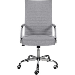 Chaise de bureau en tissu Amadora gris