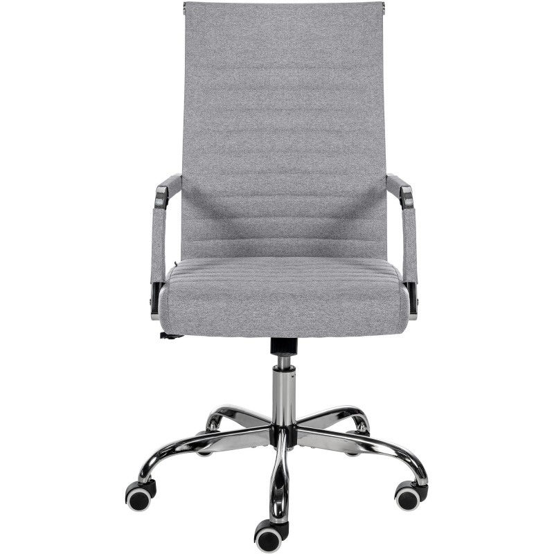 Chaise de bureau en tissu Amadora gris