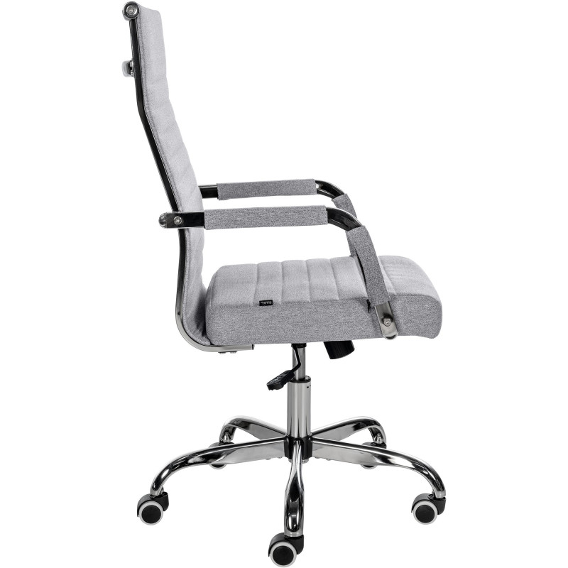 Chaise de bureau en tissu Amadora gris