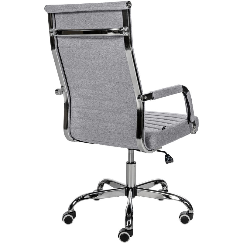 Chaise de bureau en tissu Amadora gris
