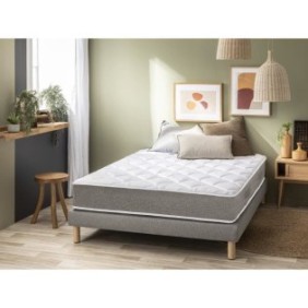 Ensemble Matelas + sommier DEAMACCESS - 160x200 - Epaisseur 24 cm - 100 % ressorts ensachés - 7 zones de confort- Ferme - SOMDRE