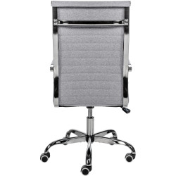 Chaise de bureau en tissu Amadora gris