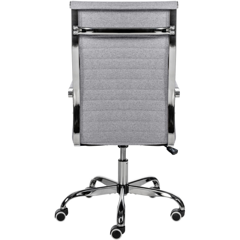 Chaise de bureau en tissu Amadora gris