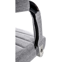 Chaise de bureau en tissu Amadora gris