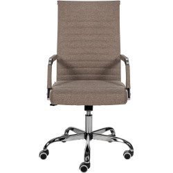 Chaise de bureau en tissu Amadora taupe