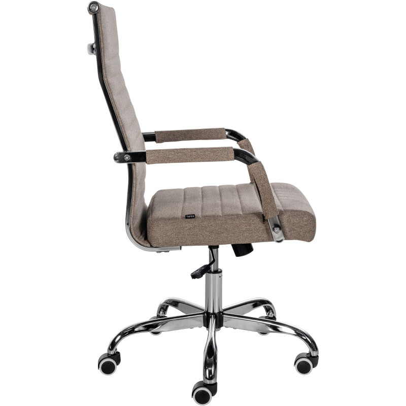 Chaise de bureau en tissu Amadora taupe