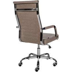 Chaise de bureau en tissu Amadora taupe